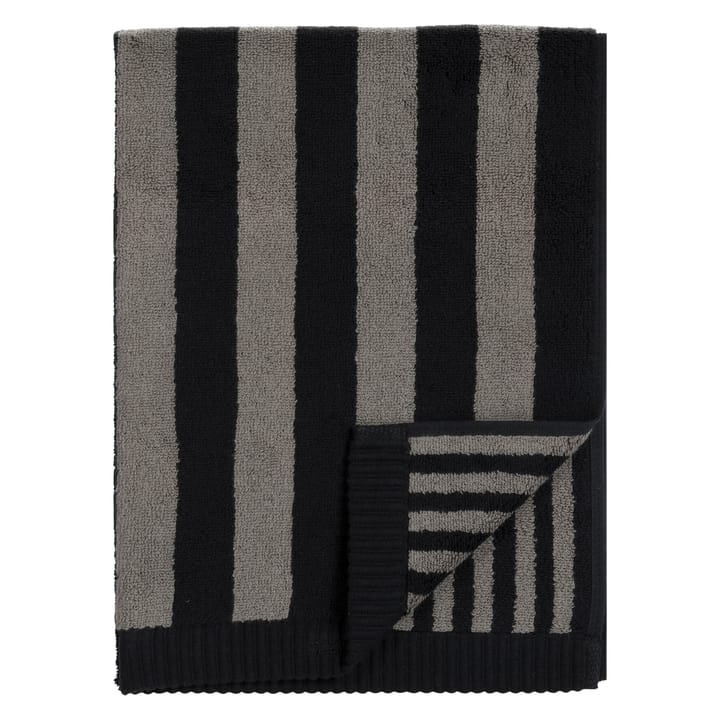 Kaksi Raitaa handduk grå-svart - 50x100 cm - Marimekko