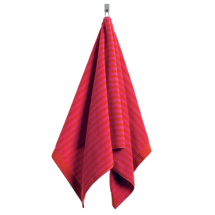 Kaksi Raitaa handduk röd, handduk Marimekko