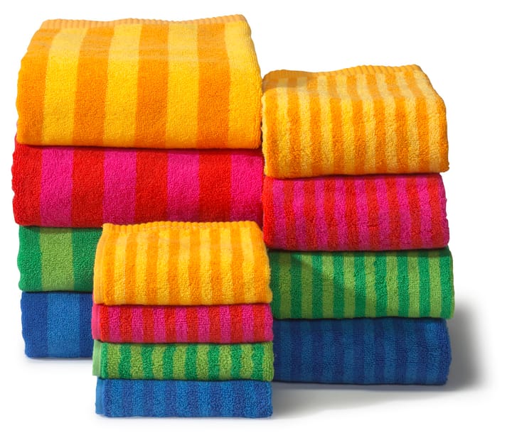 Kaksi Raitaa handduk röd, handduk Marimekko