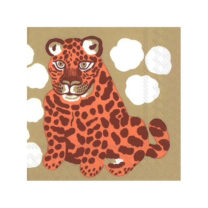 Kaksoset servett 20-pack, Brown Marimekko