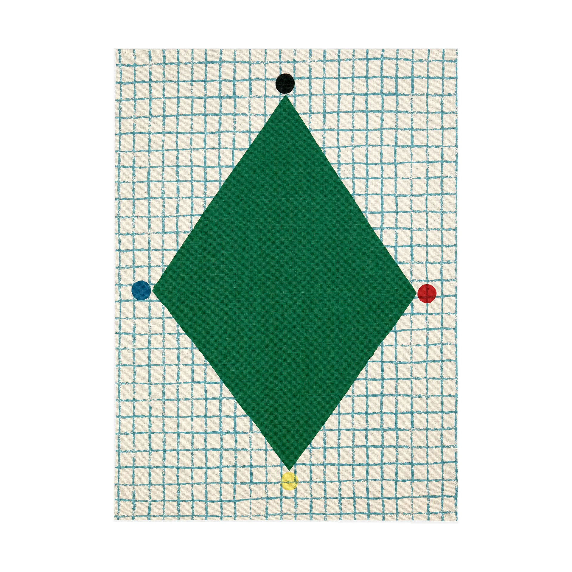 Kalendi & Losange kökshandduk 43x60 cm 2 delar, Cotton-red-green Marimekko