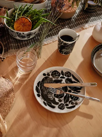 Karhuemo mugg 2,5 dl - Vit-mörkgrön - Marimekko