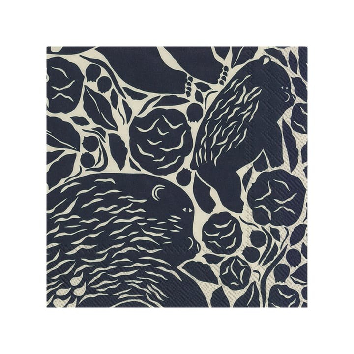 Karhuemo servett 20-pack - Linen-Black - Marimekko