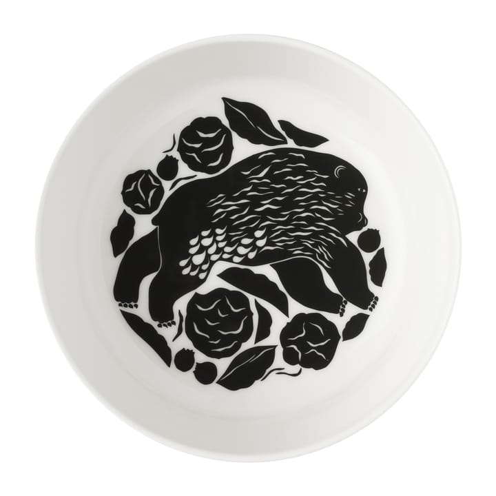 Karhuemo skål 4 dl, Vit-mörkgrön Marimekko