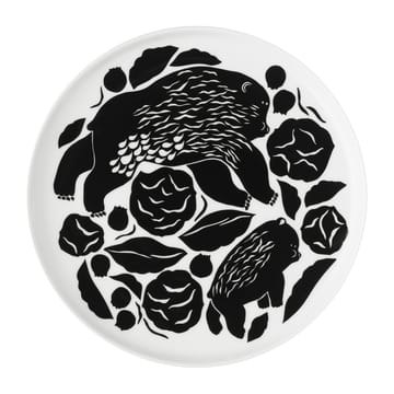 Karhuemo tallrik Ø20 cm - Vit-mörkgrön - Marimekko