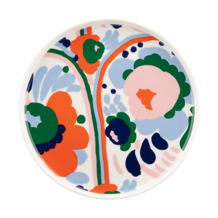 Karuselli tallrik Ø20 cm - White-d blue-orange-light pink - Marimekko