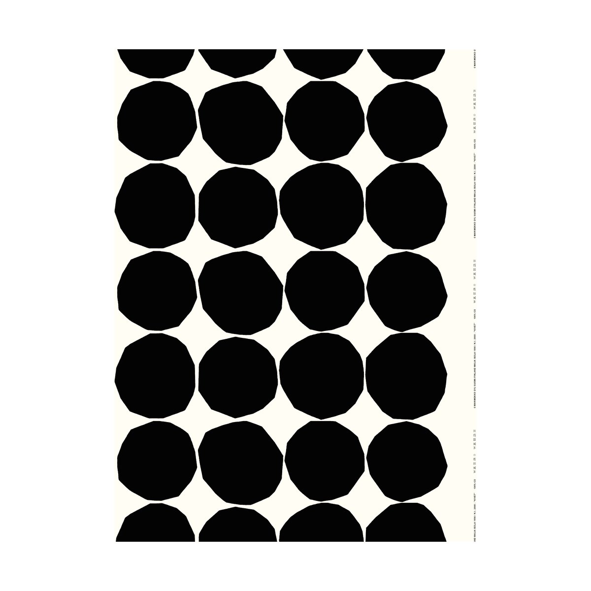 Marimekko Kivet tyg Svart | Skandinavisk Design | Tyger & Metervaror | Svart