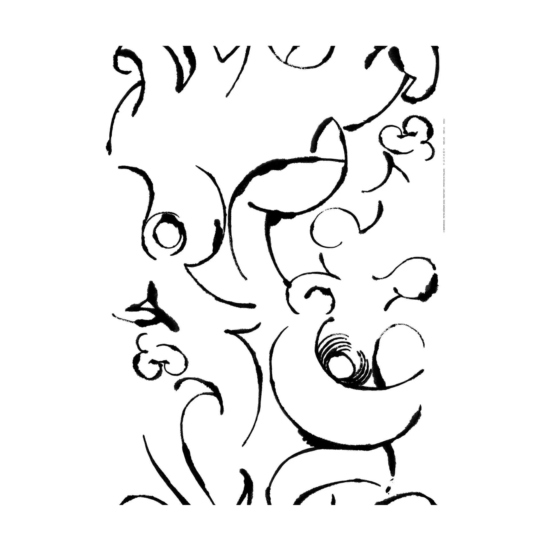 Kraftmo tyg, Black-white Marimekko