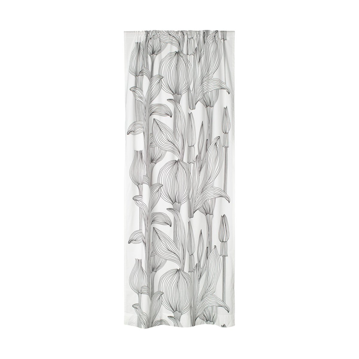 Marimekko Kukat Puhkeavat gardinlängd 135x245 cm White-black