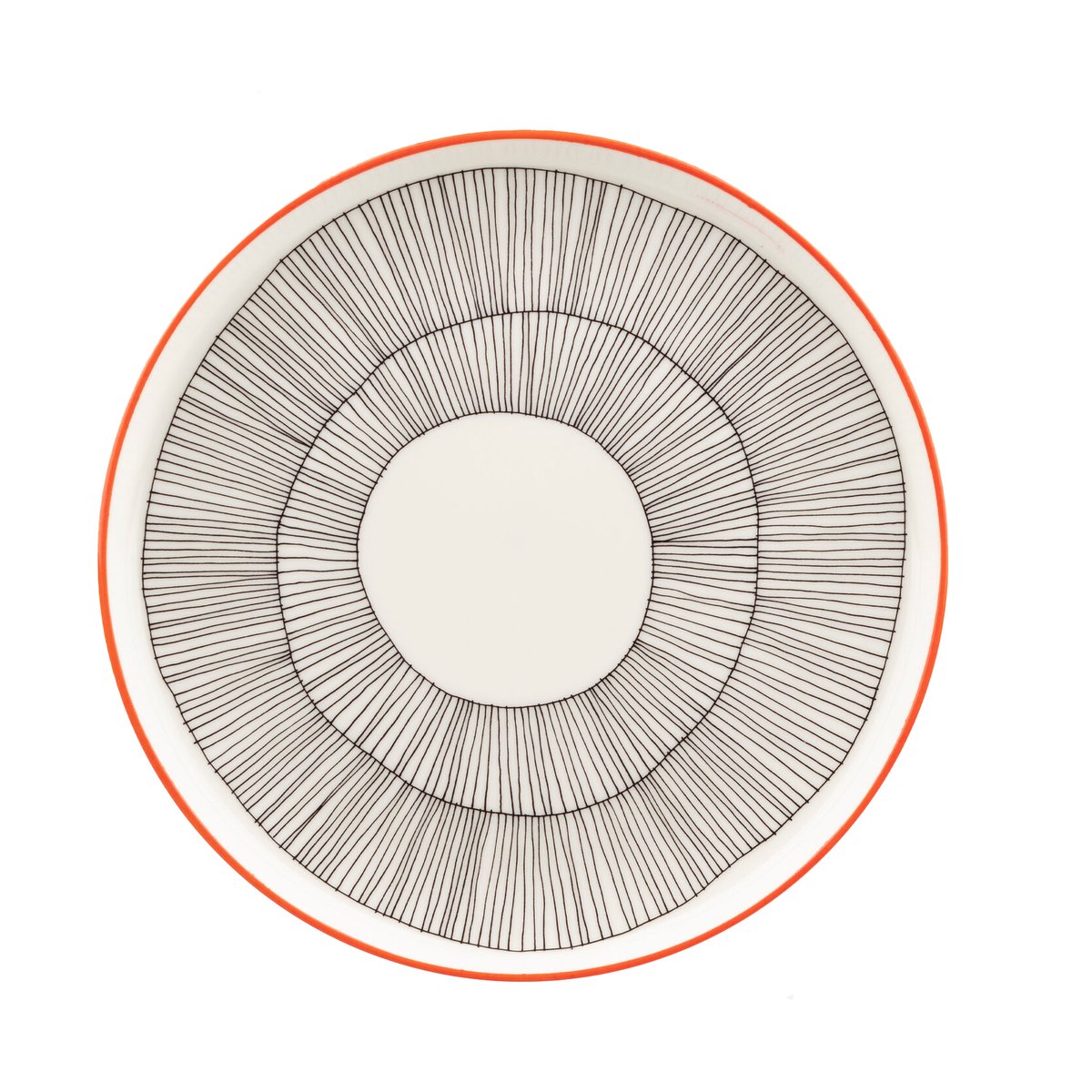 Marimekko Kukat Puhkeavat tallrik 20 cm White-black-orange