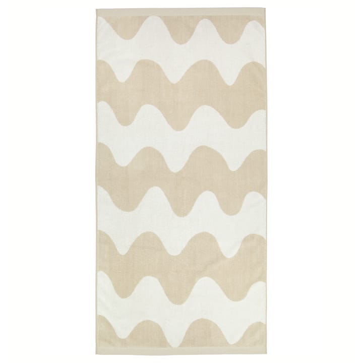 Lokki handduk beige-vit - 70x140 cm - Marimekko