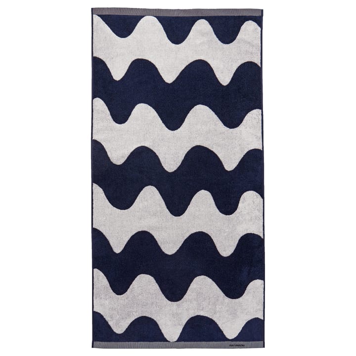 Lokki handduk mörkblå-vit - 70x140 cm - Marimekko