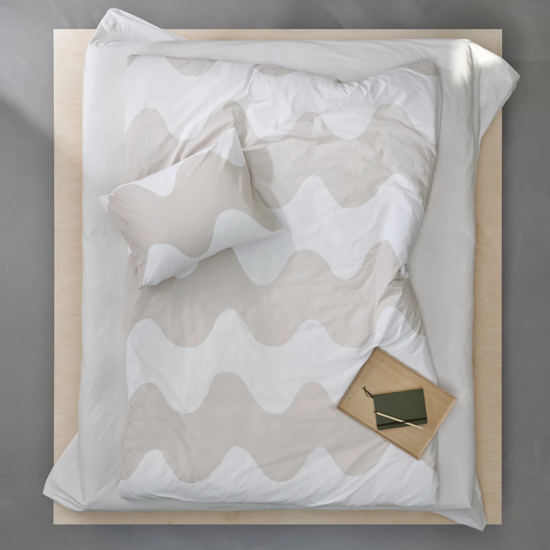 Lokki örngott 50x60 cm, Beige-vit Marimekko