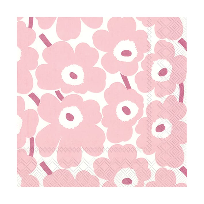Mini Unikko servetter 20-pack - Light Rose - Marimekko