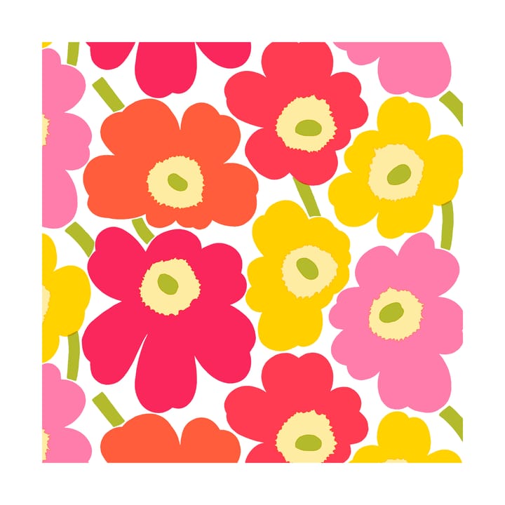 Mini Unikko servetter 20-pack - Pink-yellow - Marimekko