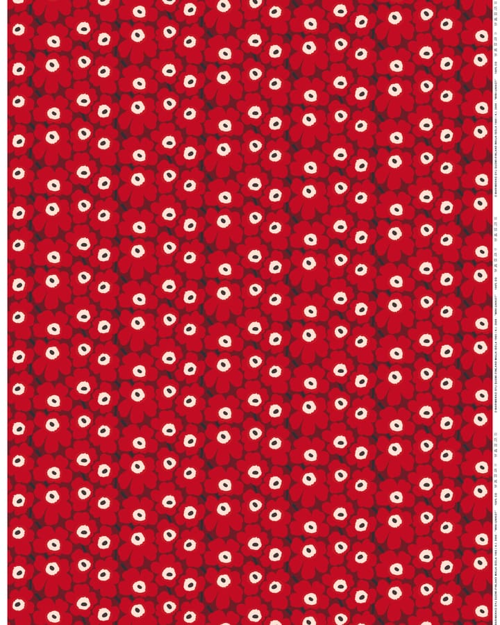 Mini Unikko tyg - Mörkröd-röd-mörkblå - Marimekko