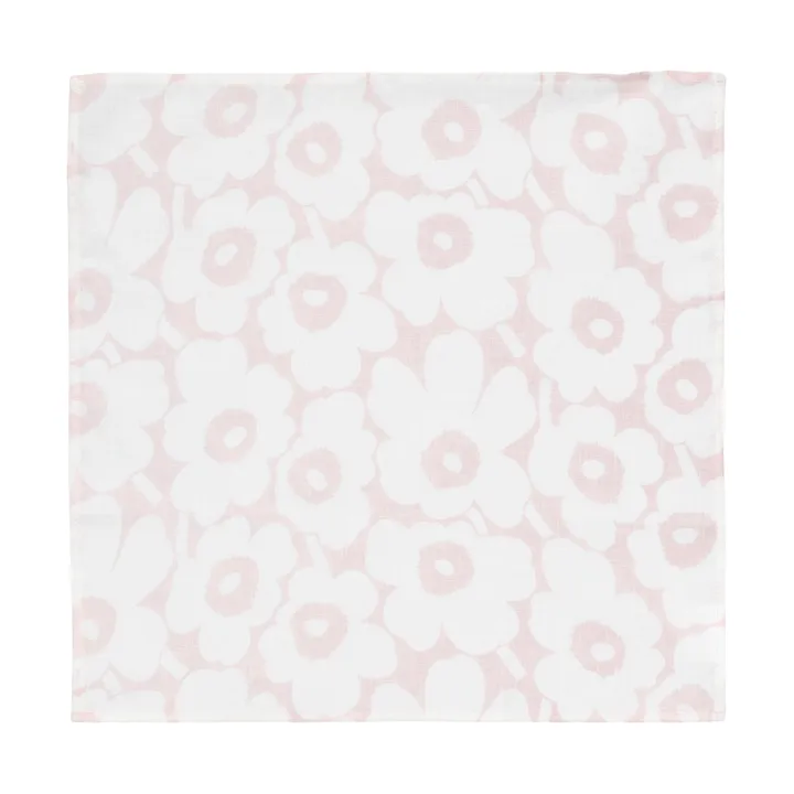Mini unikko tygservett 43x43 cm - White-pink - Marimekko
