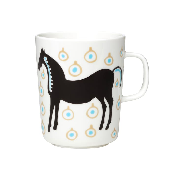 Musta Tamma mugg 25 cl, Vit-brun-beige Marimekko