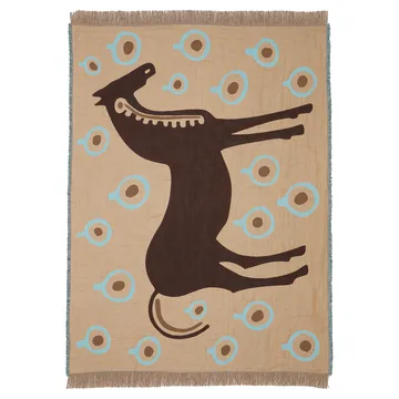 Musta Tamma pläd 130x180 cm - Brun-vit-blå - Marimekko