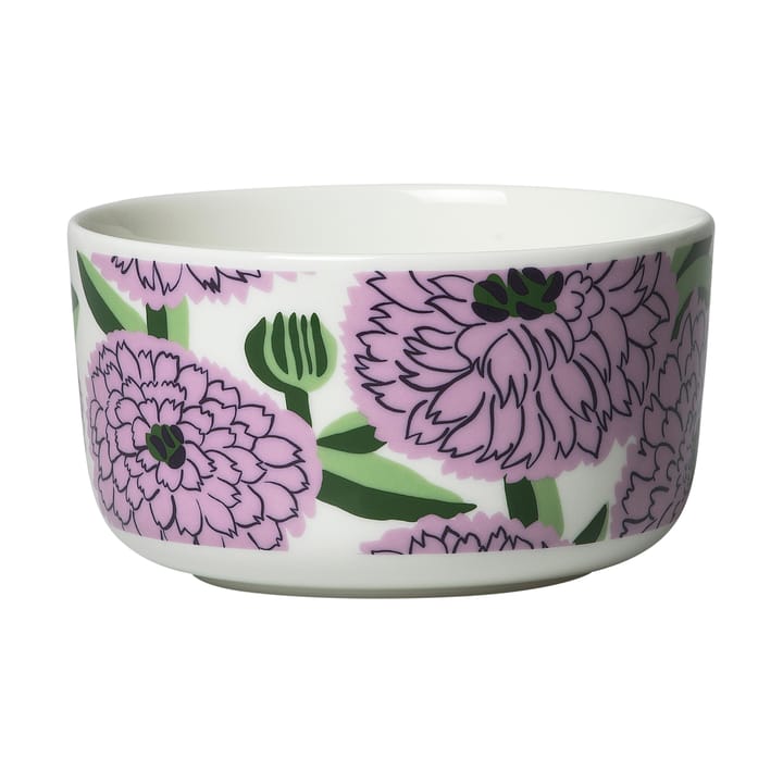 Oiva Primavera skål 50 cl - Vit-lila-grön - Marimekko