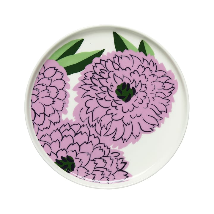 Oiva Primavera tallrik Ø20 cm - Vit-lila-grön - Marimekko