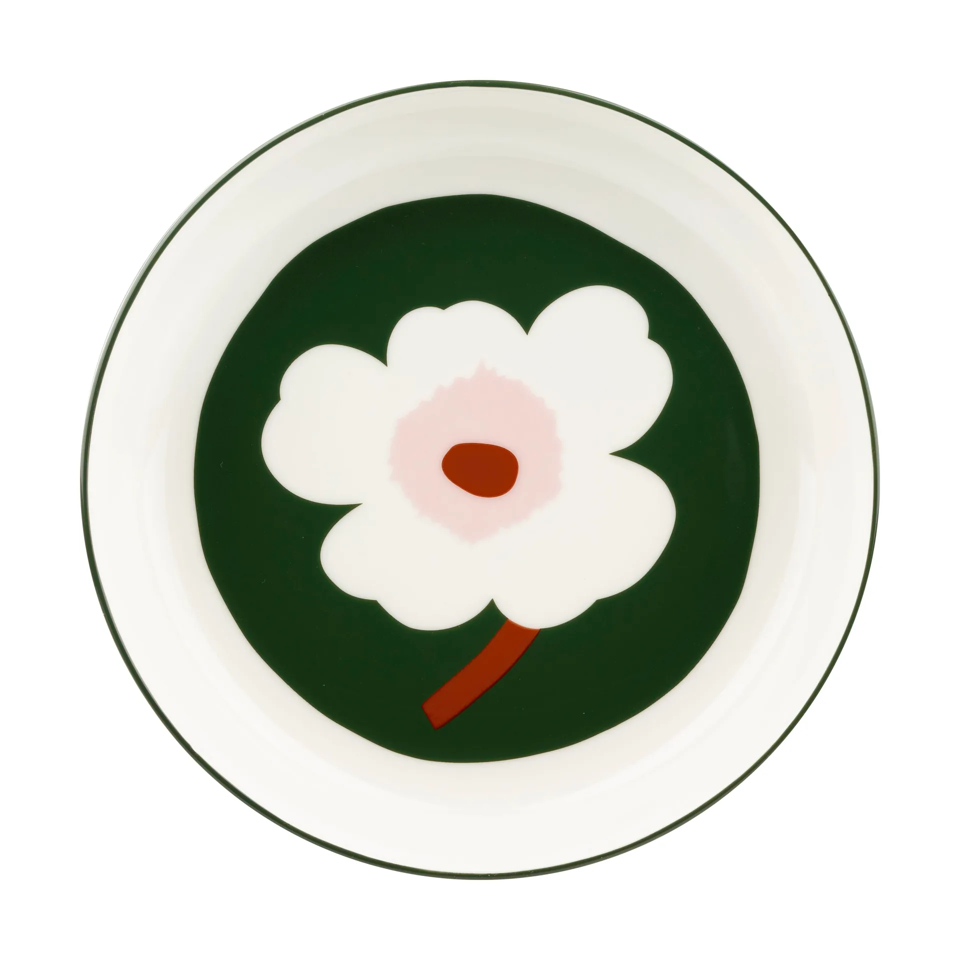 Oiva Unikko djup tallrik Ø20,5 cm, Grön Marimekko