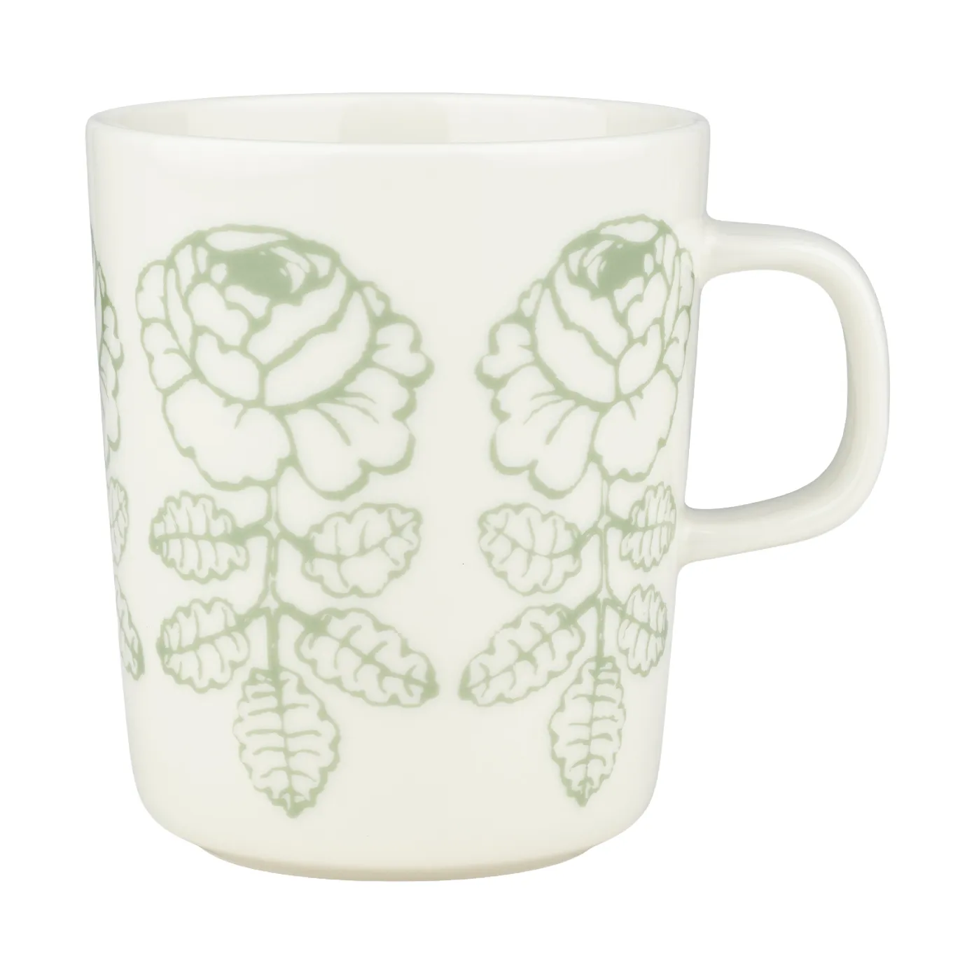 Oiva Vihkiruusu mugg, White, sage, 25 cl Marimekko