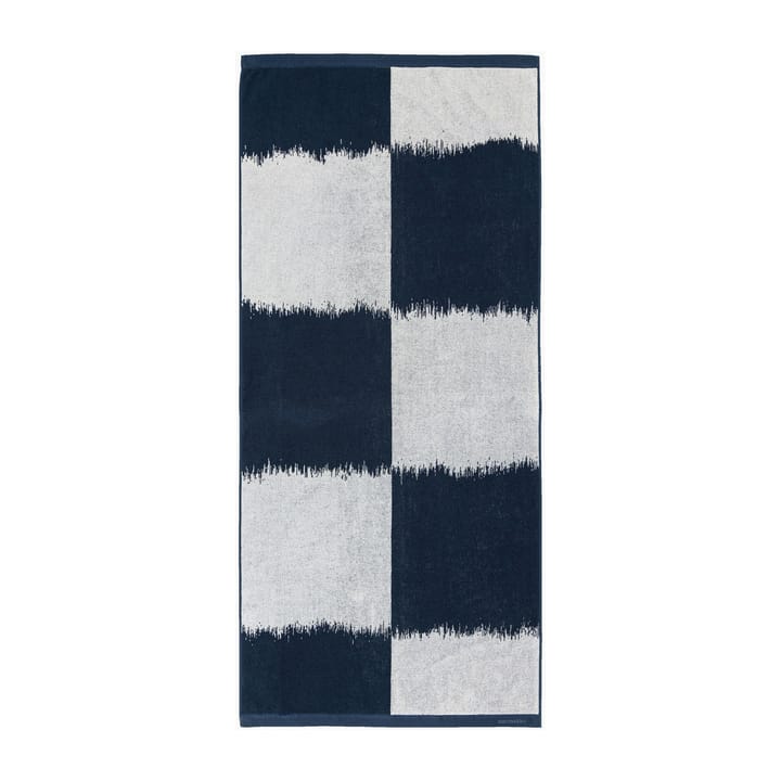 Ostjakki handduk dark blue-off white - 70x150 cm - Marimekko