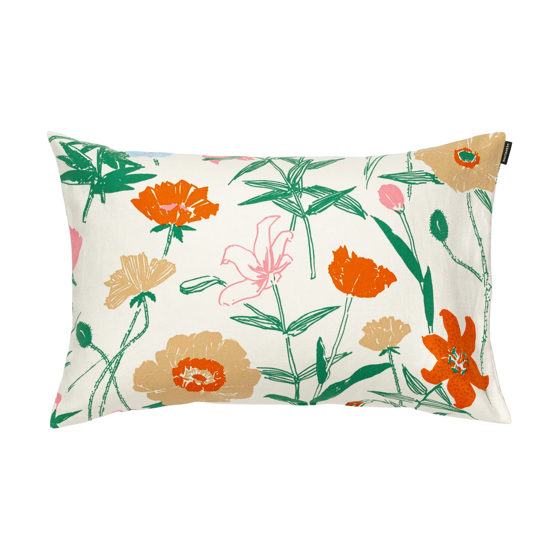 Perenna kuddfodral 40x60 cm, White-green-orange-yellow Marimekko