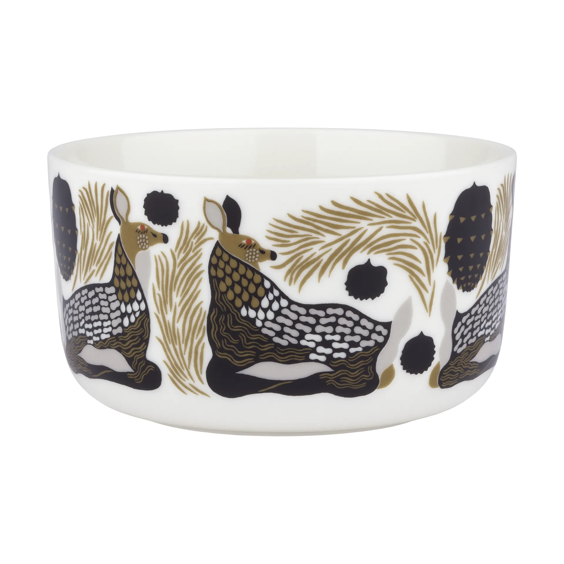 Peura skål 5 dl, White-coal-mud-light grey Marimekko