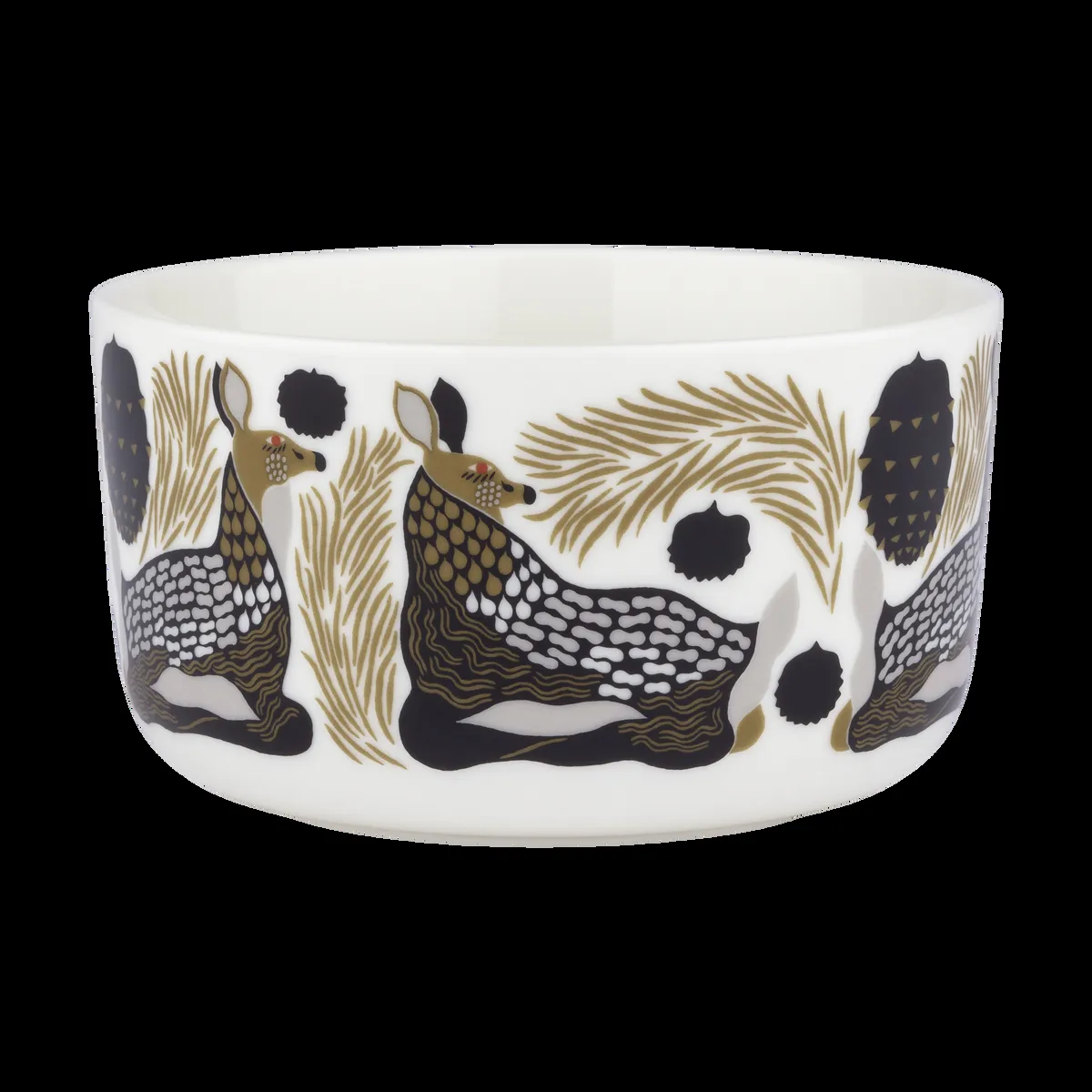 Marimekko Peura skål 5 dl White-coal-mud-light grey