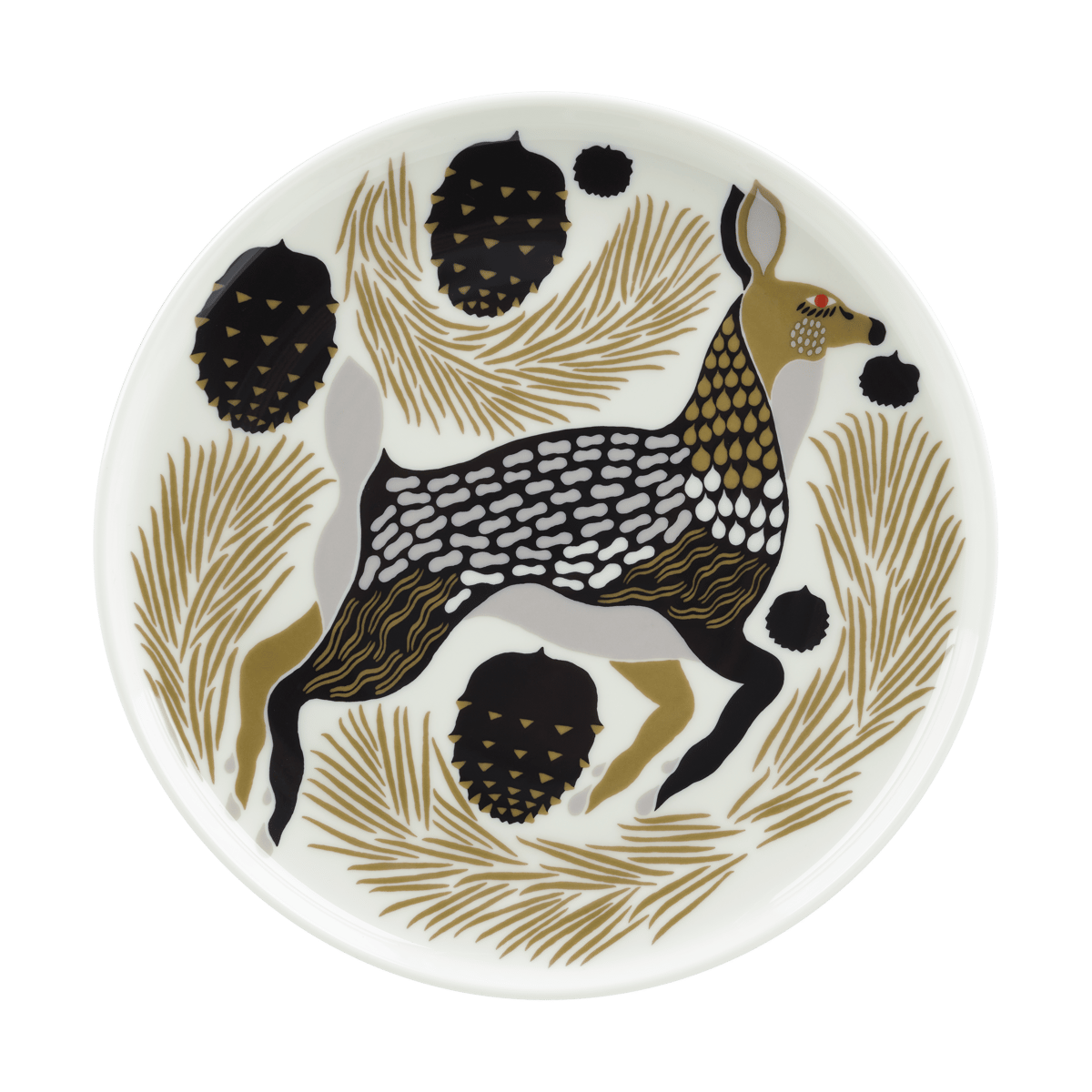 Marimekko Peura tallrik 20 cm White-coal-mud-light grey