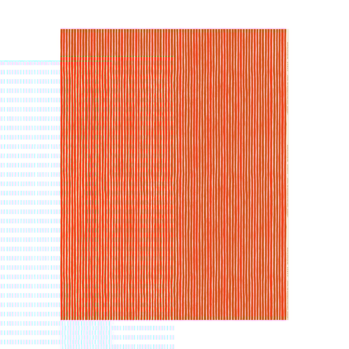 Marimekko Piccolo tyg för utomhusbruk Offwhite-tomato red