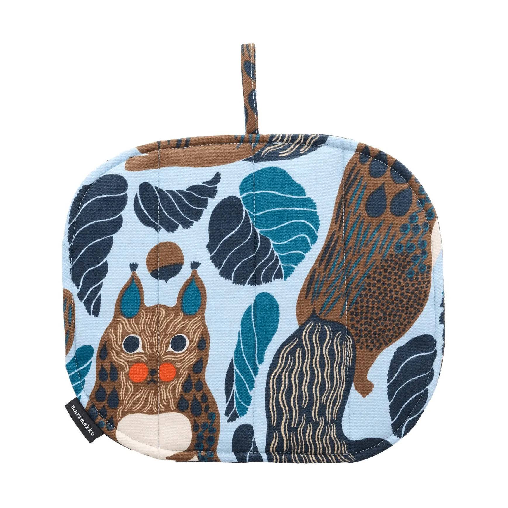 Pieni Kurre grytunderlägg, Sky blue-multicolour Marimekko