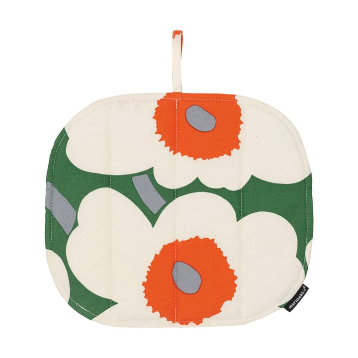 Pieni Unikko grytlapp 21,5x21,5 cm - Green-cotton-orange - Marimekko