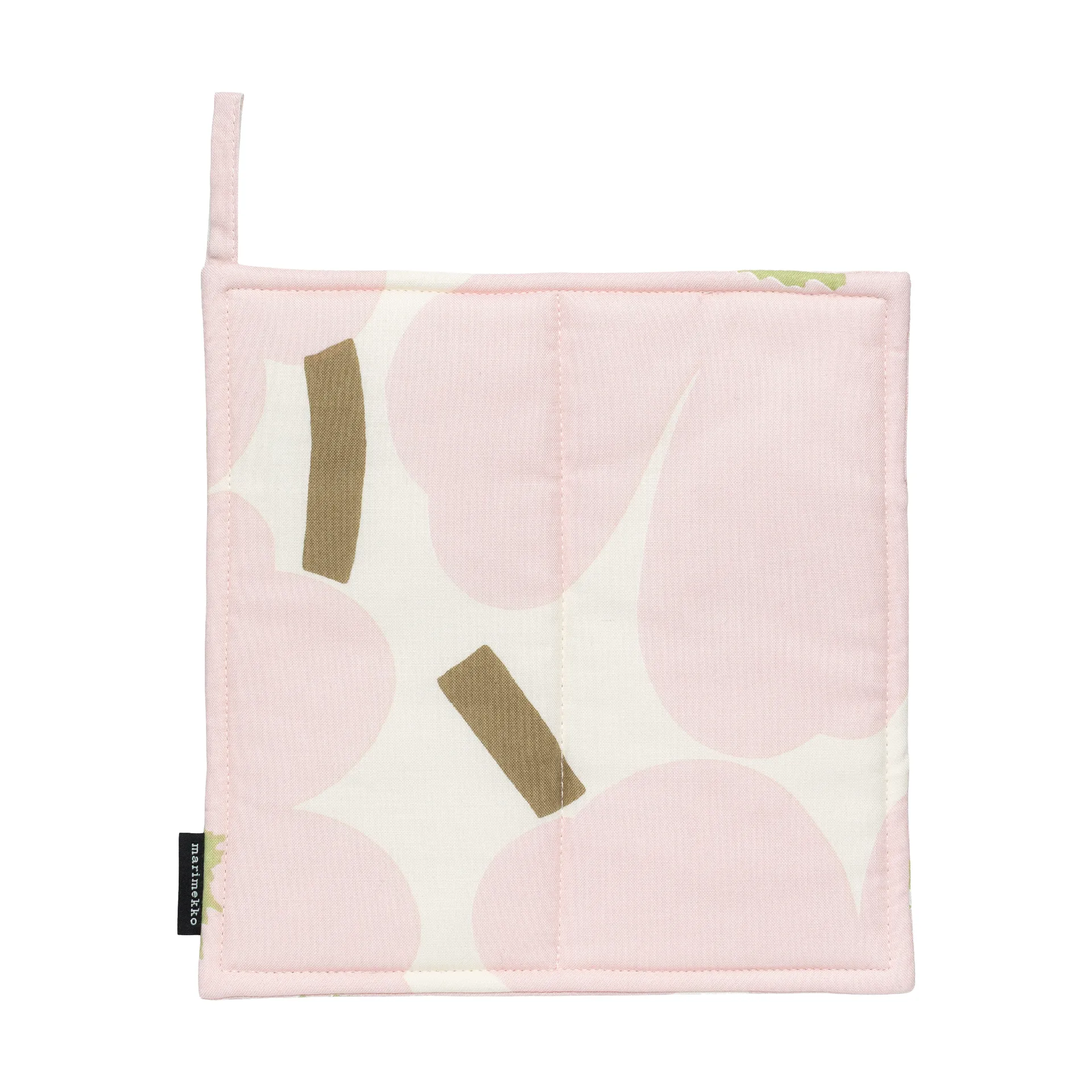 Pieni Unikko grytlapp 21,5x21,5 cm, Off white-pink-pear-sand Marimekko