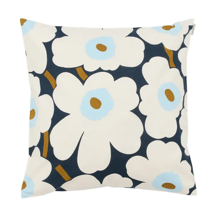 Pieni Unikko kuddfodral 50x50 cm - Blueberry-white-cold blue - Marimekko