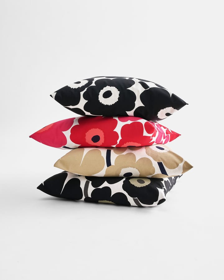 Pieni Unikko kuddfodral 50x50 cm, Off white-beige-mörkblå Marimekko