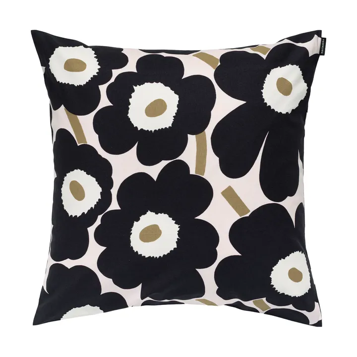 Pieni unikko kuddfodral 50x50 cm - Pink-charcoal-light brown - Marimekko