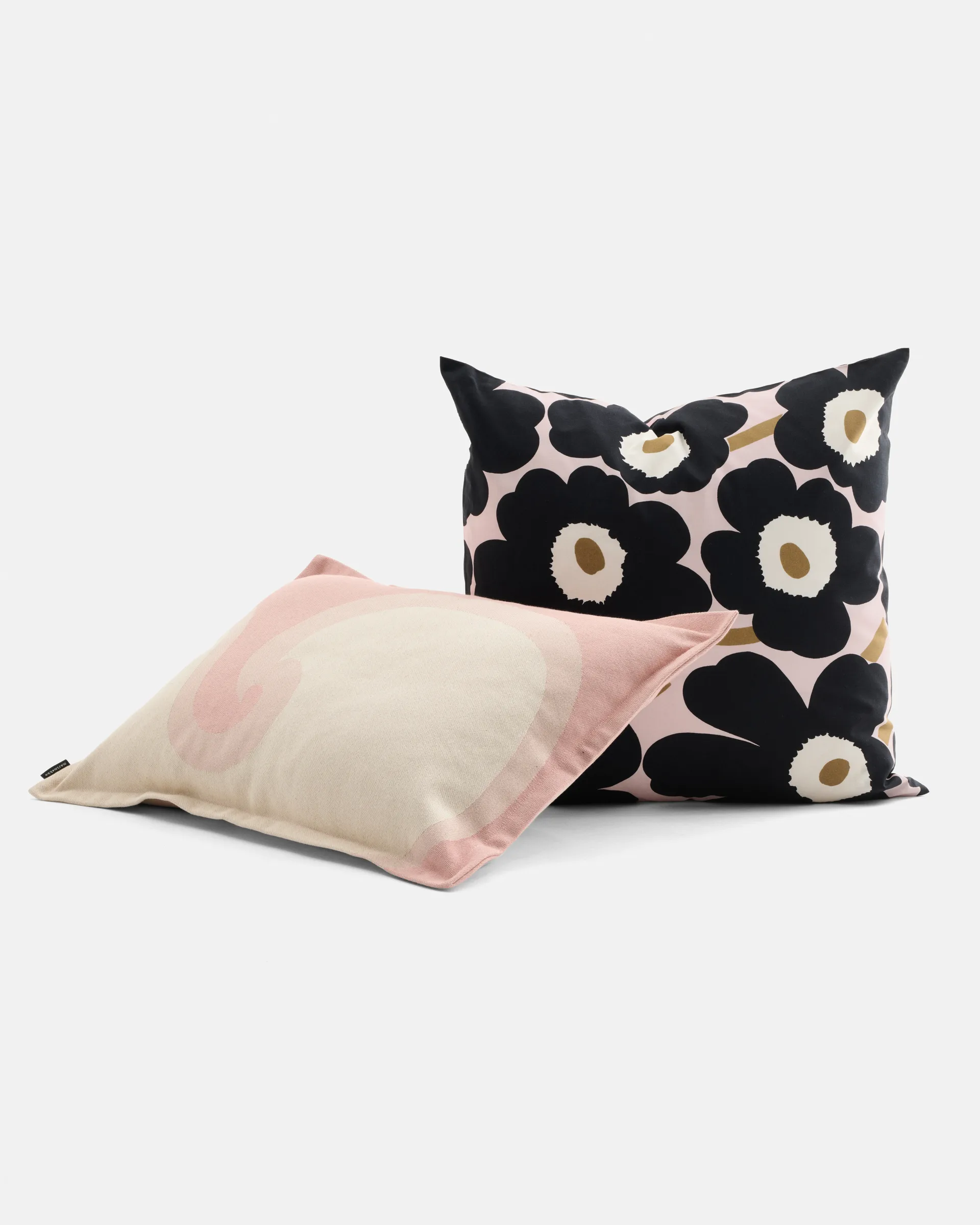 Pieni unikko kuddfodral 50x50 cm, Pink-charcoal-light brown Marimekko