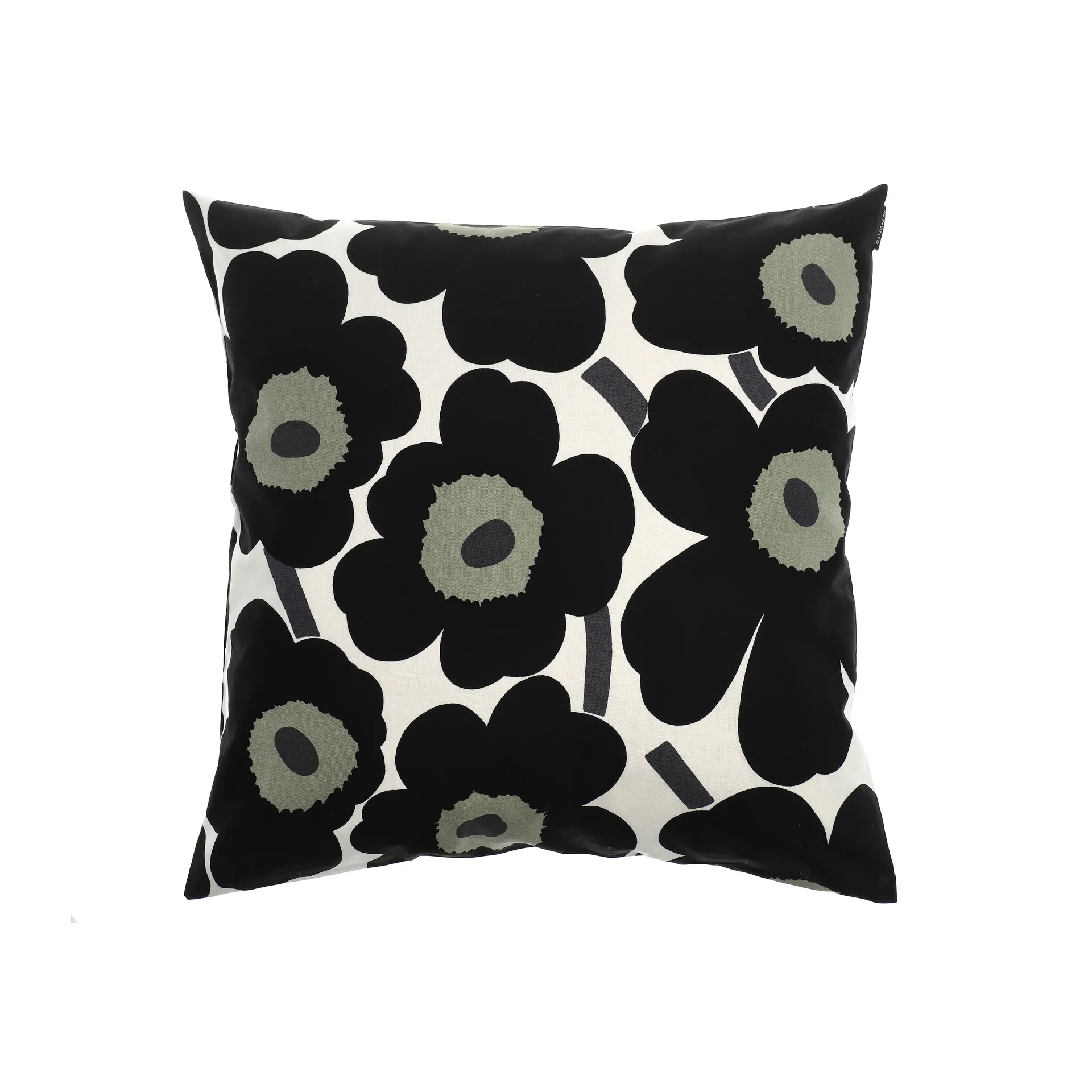 Pieni Unikko kuddfodral 50x50 cm, Svart Marimekko