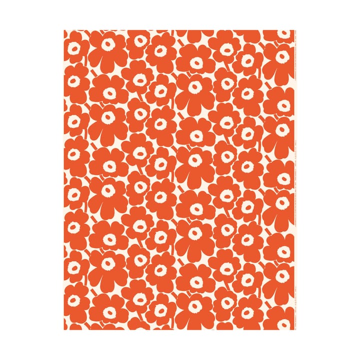 Pieni Unikko tyg bomull, Cotton-orange Marimekko