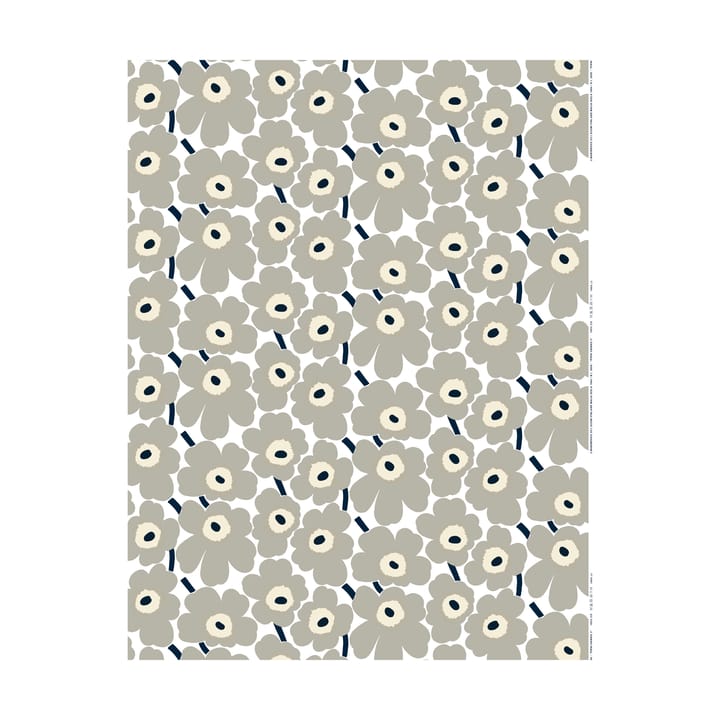 Pieni Unikko tyg bomull - White-grey-sand-dark blue - Marimekko