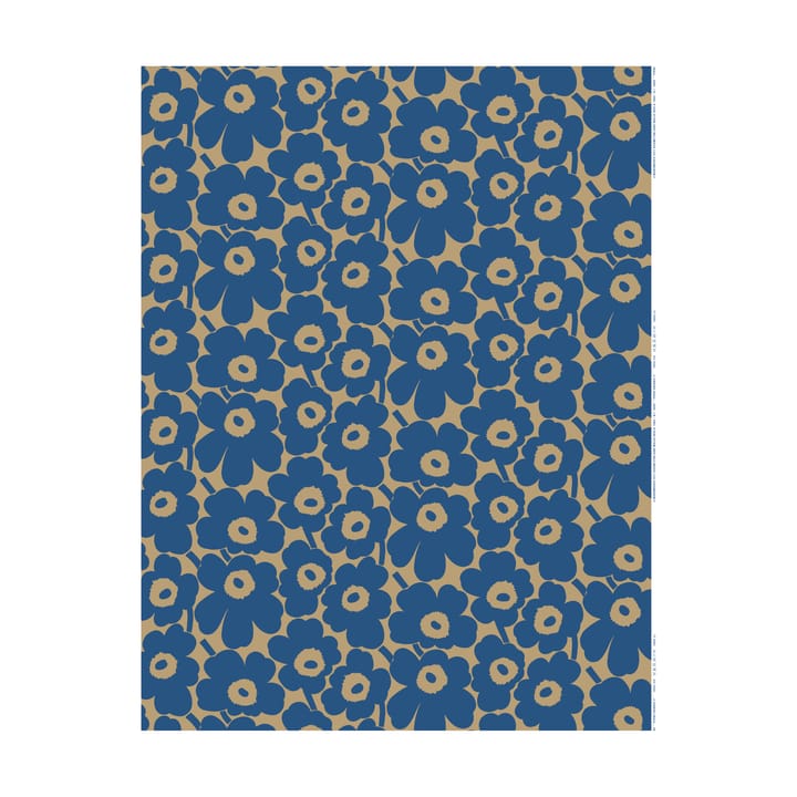 Pieni Unikko tyg - Brown-blue - Marimekko