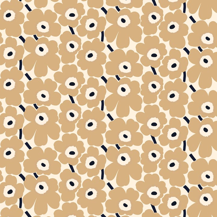 Pieni Unikko tyg - Naturvit-beige-mörkblå - Marimekko