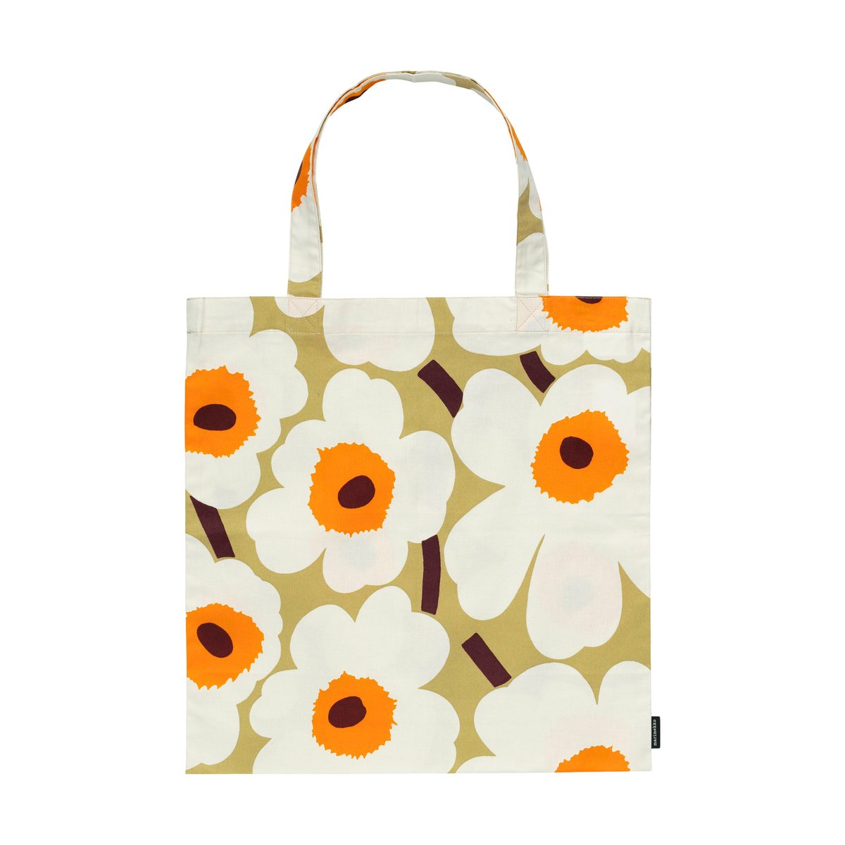 Marimekko Pieni Unikko väska 44x43 cm Beige-vit | Skandinavisk Design | Boxar & Askar | Vit