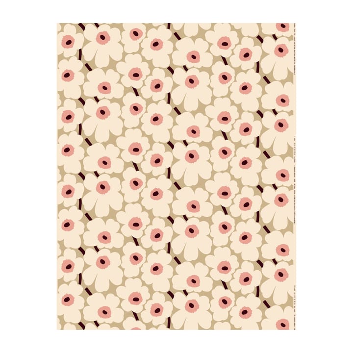 Pieni Unikko vaxduk, beige-cotton-rosa Marimekko