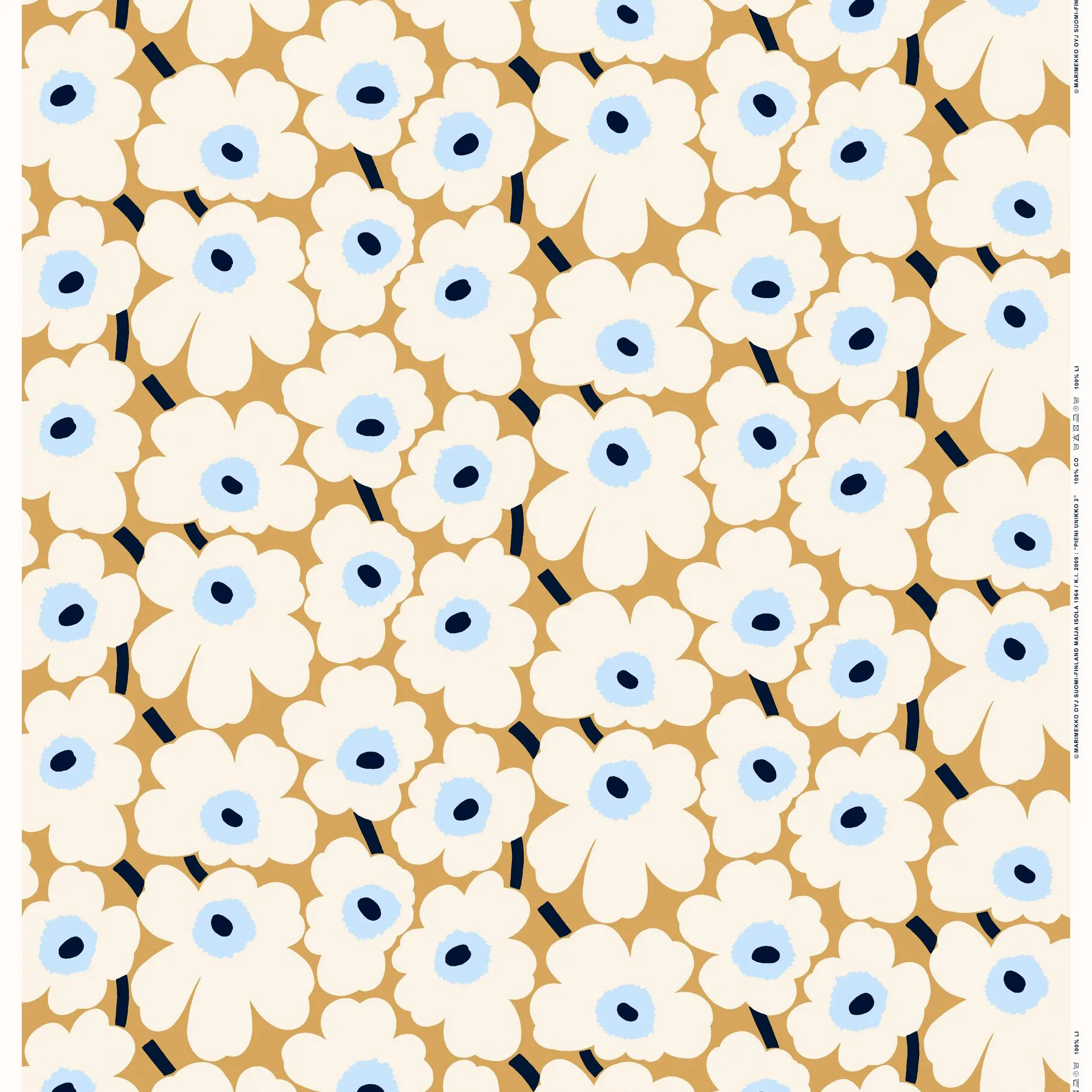 Pieni Unikko vaxduk, Beige-offwhite-blå Marimekko