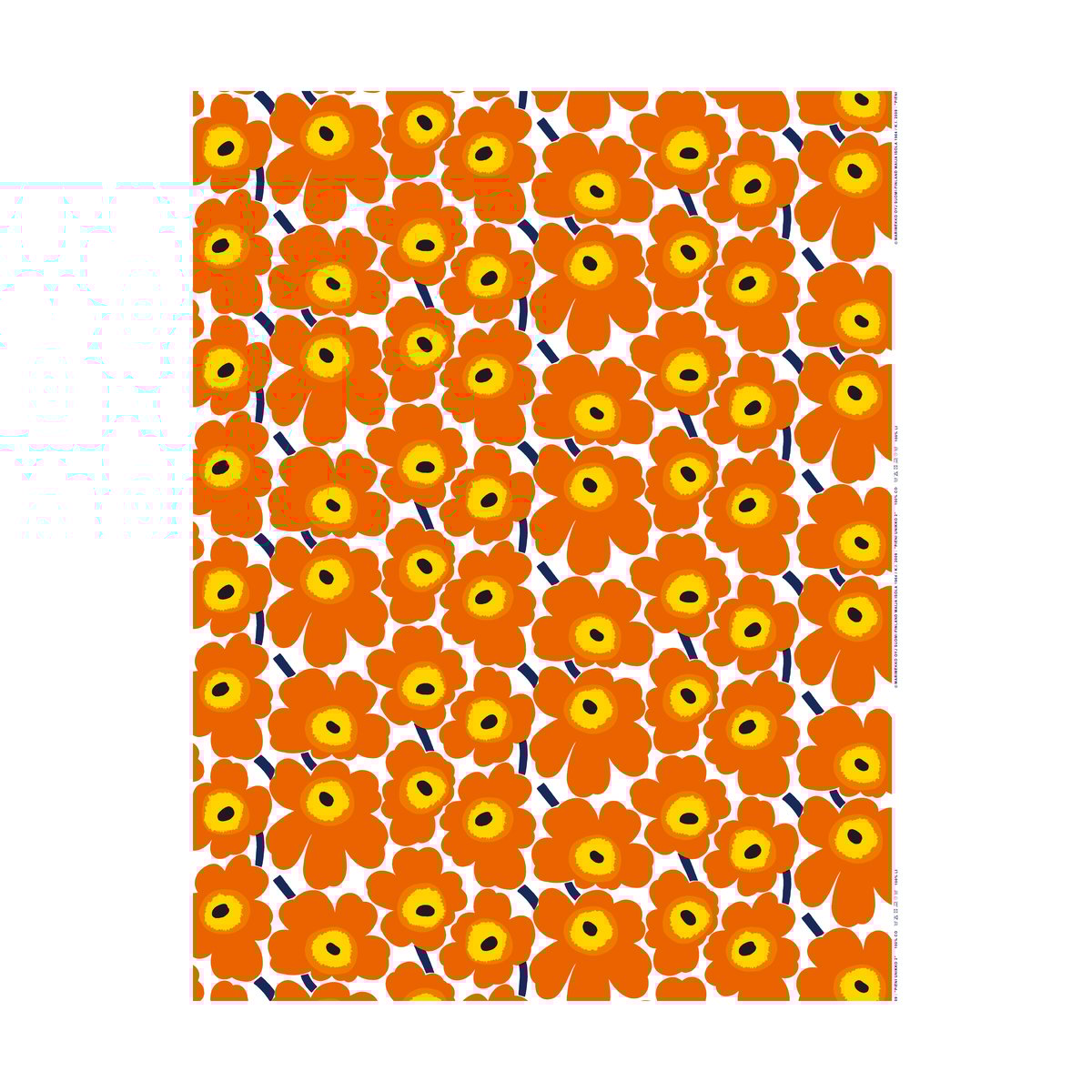 Marimekko Pieni Unikko vaxduk Orange | Skandinavisk Design | Vaxdukar | Orange