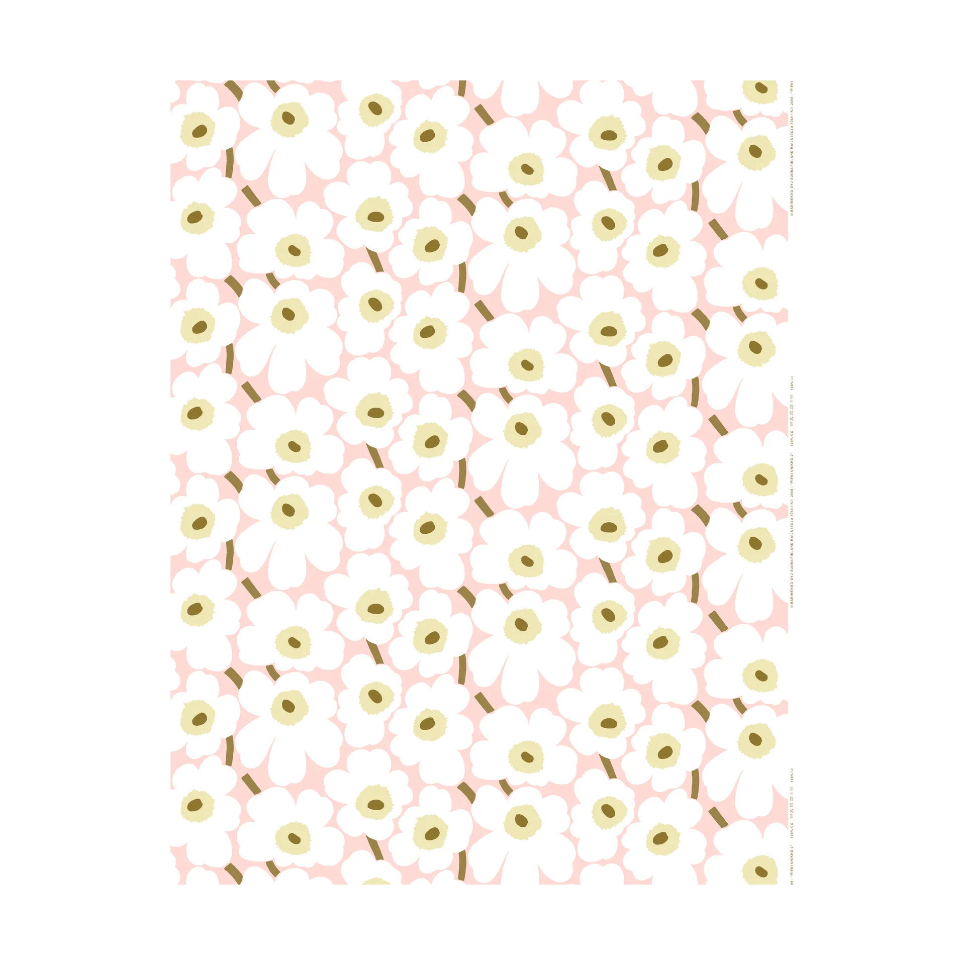 Pieni Unikko vaxduk, Pink-natural white-sand Marimekko